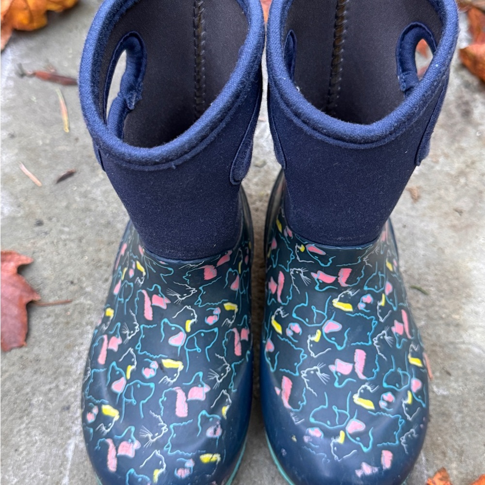 Bogs Baby Classic Navy and Pink Boots